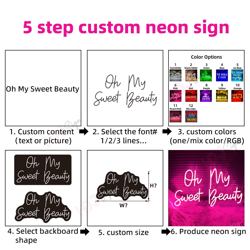 Custom Neon Sign Name Room Dec - Neon Sign Party ulasan dan harga