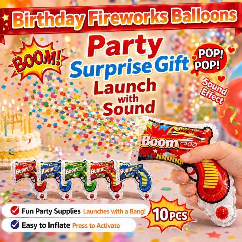 10PCS Party Popper Balloon Gun - Confetti Cannon Tube ulasan dan harga