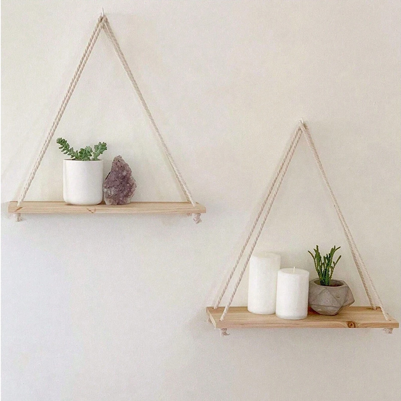 Wooden Swing Hanging Hemp Rope - Flower Wall Panel ulasan dan harga