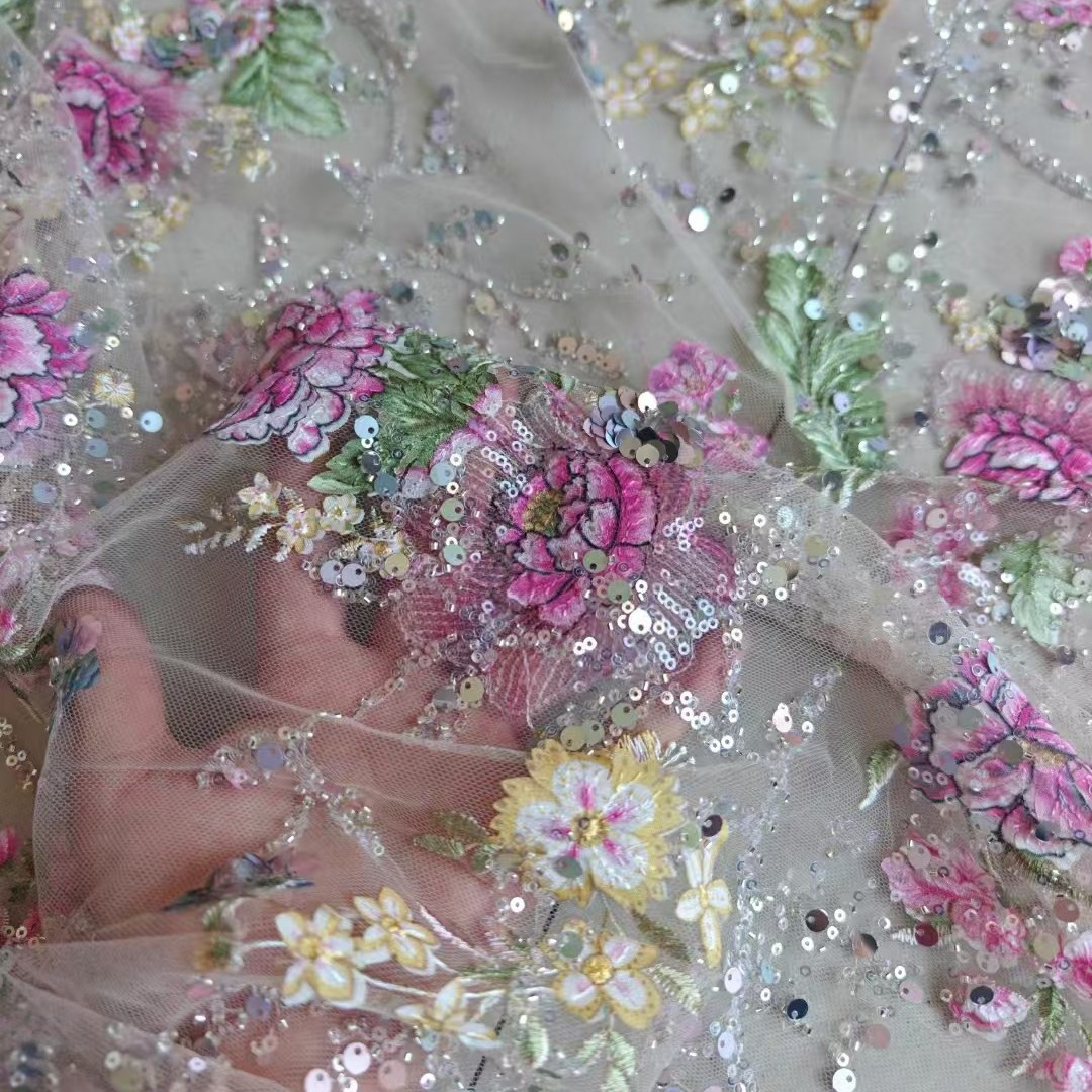 1M 120Cm Wide Luxury Beaded La - Glitter Tablecloth ulasan dan harga