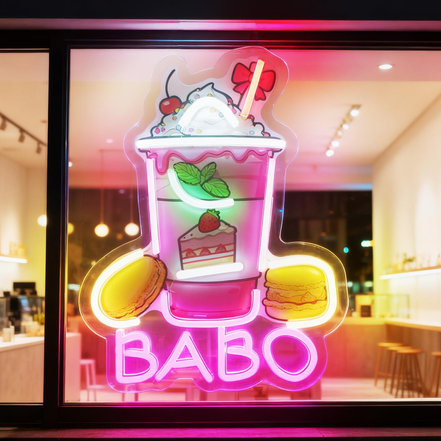 Boba Neon Sign Light Up Bubble - Neon Sign Party ulasan dan harga