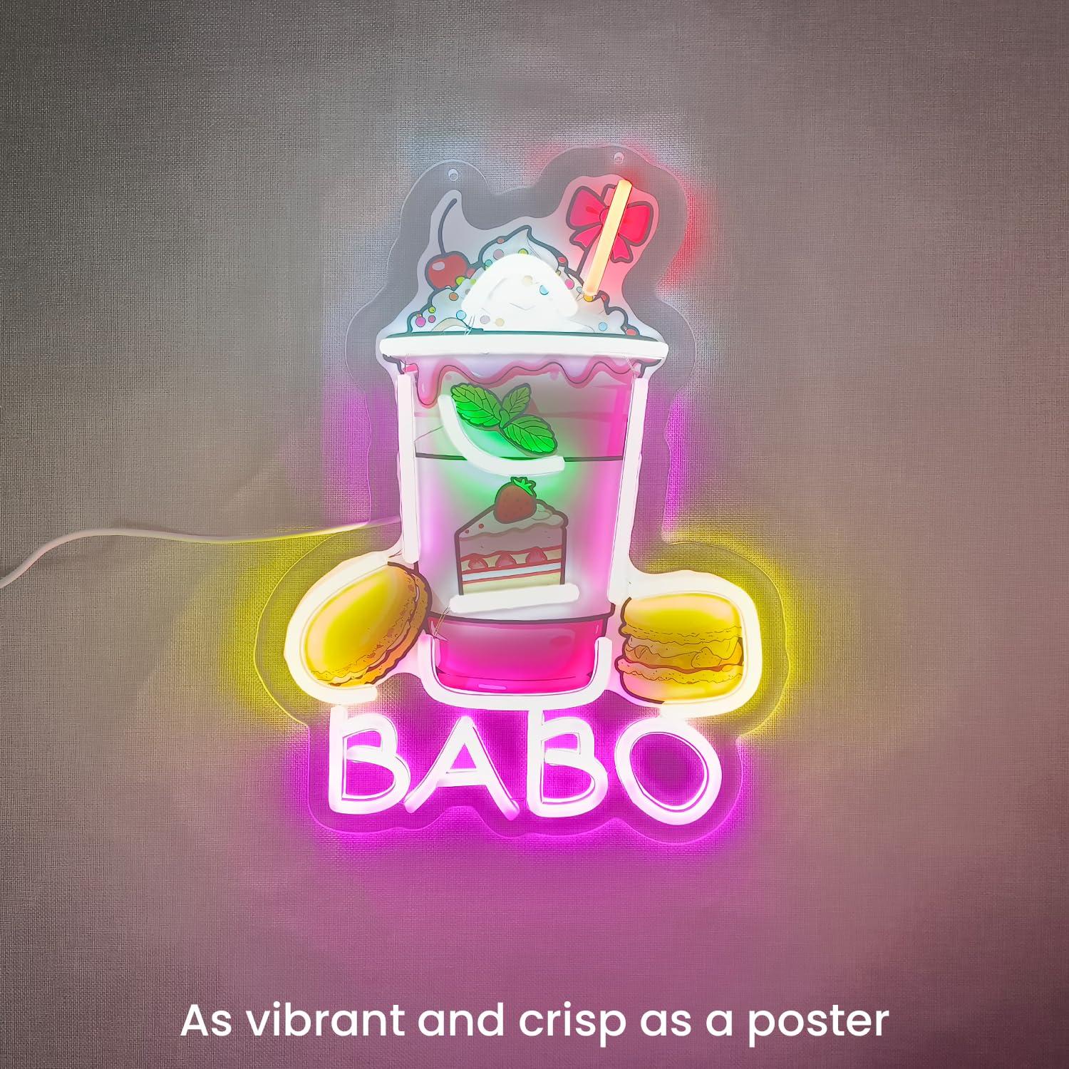 Boba Neon Sign Light Up Bubble - Neon Sign Party ulasan dan harga